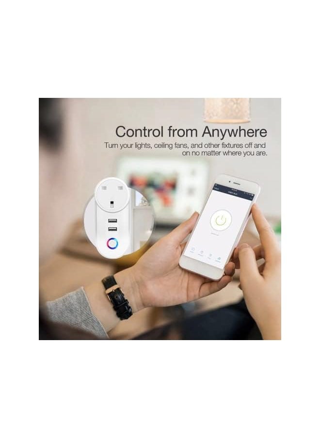 PROMASS - promass WiFi Smart Plug Tuya Smart Socket Timer Schedule Socket for Smart Home App Remote Control Compatible with Amazon Alexa Google Assistant Siri 16A - Image 1
