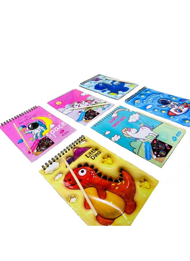 LUCID...We Build Relations LUCID...We Build Relations Magic Water Book & Scratch Notebook for Kids Birthday Return Gift with Complimentary Gift Wrap for Kids.-(Pack of 6, Both Magic Water Book & Scratch Notebook)  - Image 5