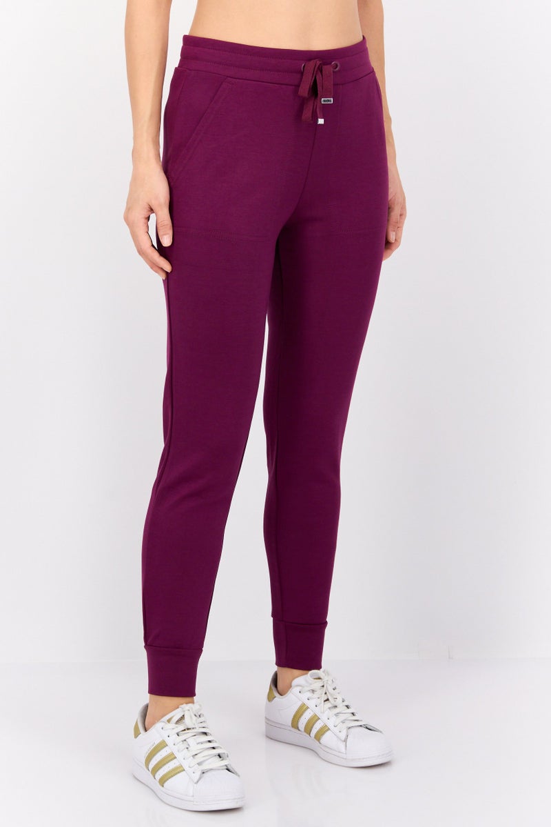Jones New York Women Sportswear Fit Training Jogger Pants, Maroon - Image 1