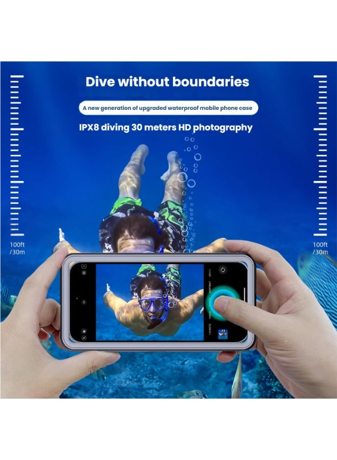 IP68 Waterproof Universal Phone Case, Diving Underwater Photography Phone Shell, Sealed Protective Cover Suitable for Swimming u0026 Snorkeling - Image 2