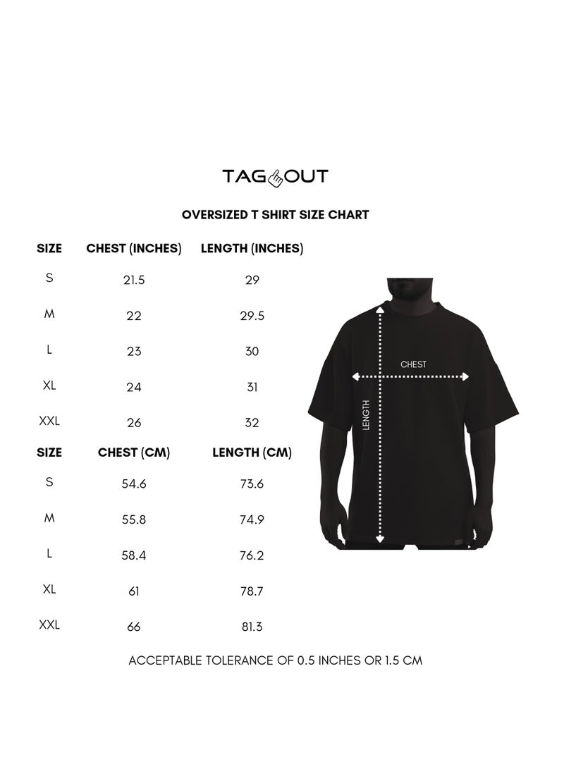 TAG OUT Unisex Summer Oversized Loose T-shirt Drop Shoulder Boxy Fit  - Image 4