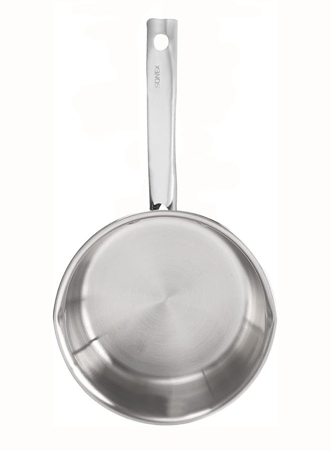 SONEX Majestic Stainless Steel Milk & Sauce Pan, 19 cm (1.8 Ltr) – Sandwich Bottom, Cool Handle, Ideal for Heating Milk, Sauces, Soups, and More, Durable Construction, Easy Pour Spout - Image 3