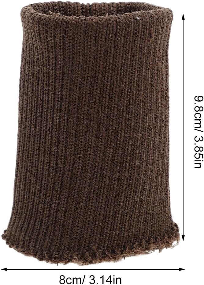 CIMAXIC 2 Pairs Rib Knit Cuffs for Jacket: Seamless Rib Cuffs for Sleeve Extending & Replacement - Sewing DIY Sleeve, Soft Polyester, Coffee - Image 2