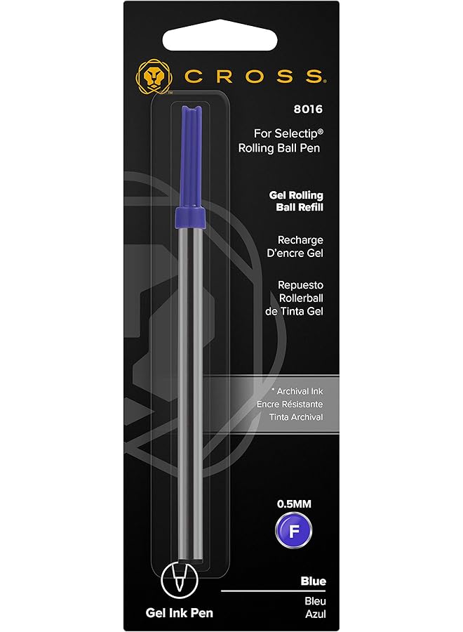 Cross Fine Selectip Gel Rollerball Refill 1 Pack Blue 8016 - Image 1