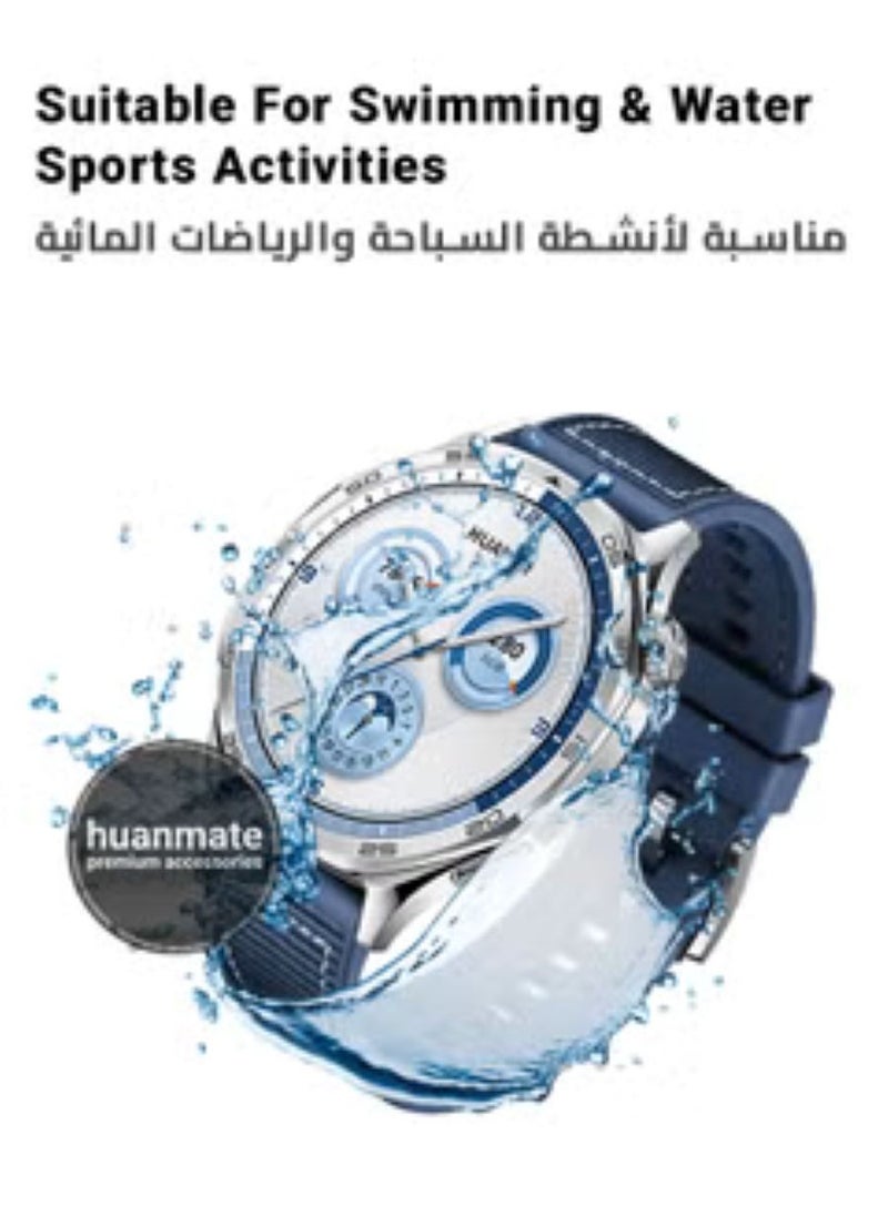 هواوي حزام أزرق كلاسيكي من طراز GT5 مصنوع من مادة الفلوروإيلاستومر بعرض 22 مم  - Image 5