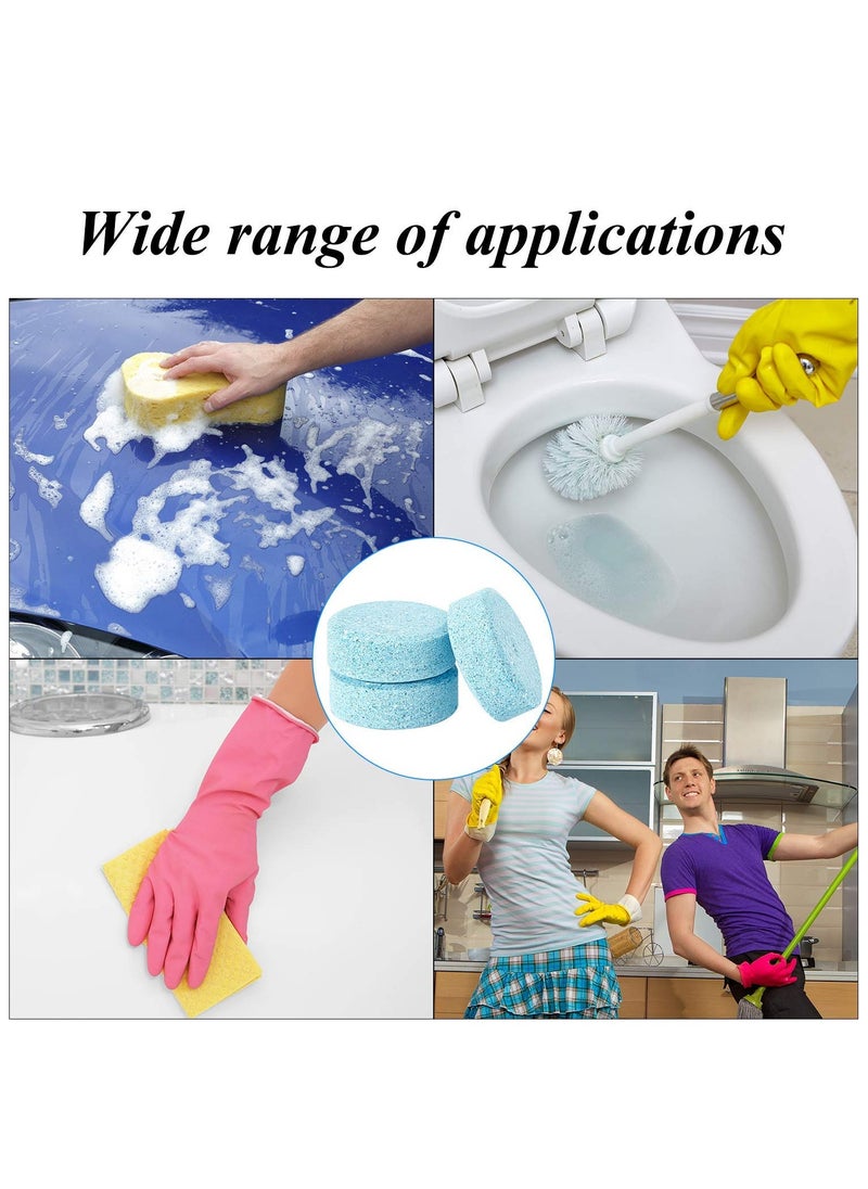 GNAFOTU 100 Pieces Car Windshield Glass Concentrated Washer Tablets Solid Car Effervescent Tablets Glass Solid Wiper Cleaning Tablets for Car Kitchen Window  - Image 5