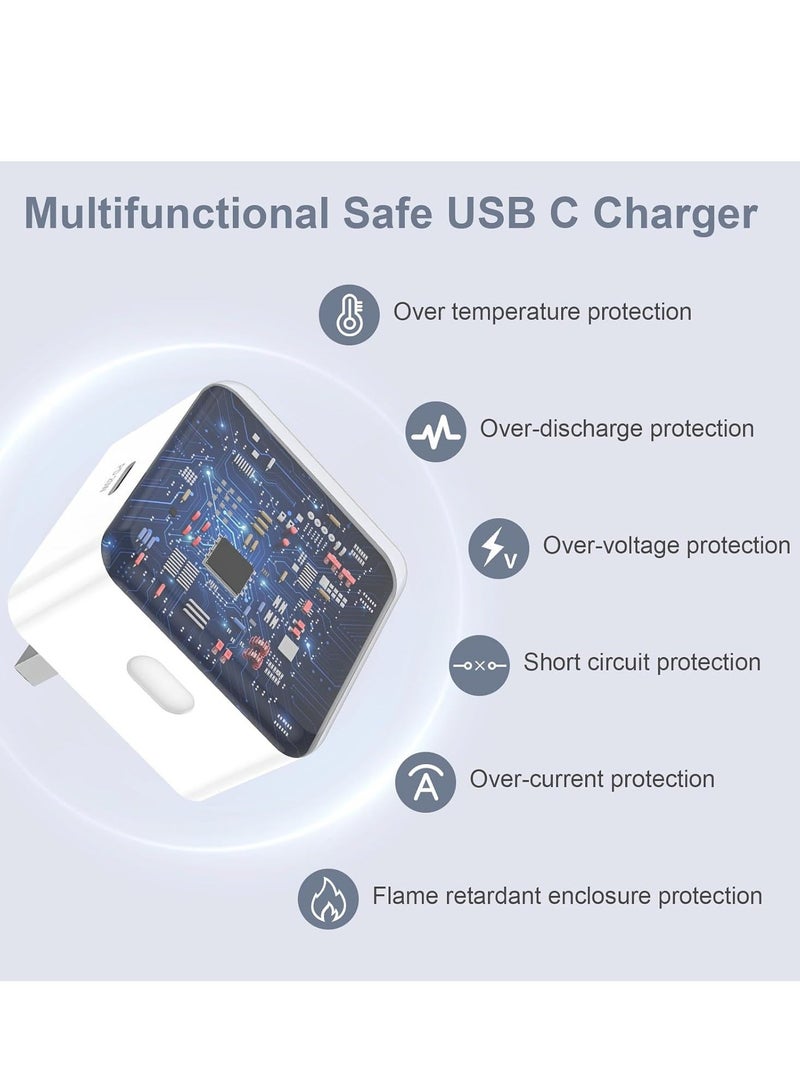 MUNTAQI كابل شحن سريع USB-C لجهاز iPhone مع قابس - عبوة 2 حزمة 2م USB-C إلى Lightning لشحن iPhone 14 Pro Max/Plus، 13، 12، 11 - Image 4
