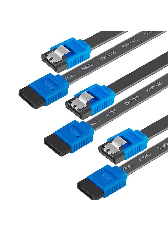 Taimi - 3 Pack SATA Cable III 6Gbps Straight HDD SDD Data Cable with Locking Latch 18 Inch Compatible for SATA HDD, SSD, CD Driver, CD Writer - Image 1