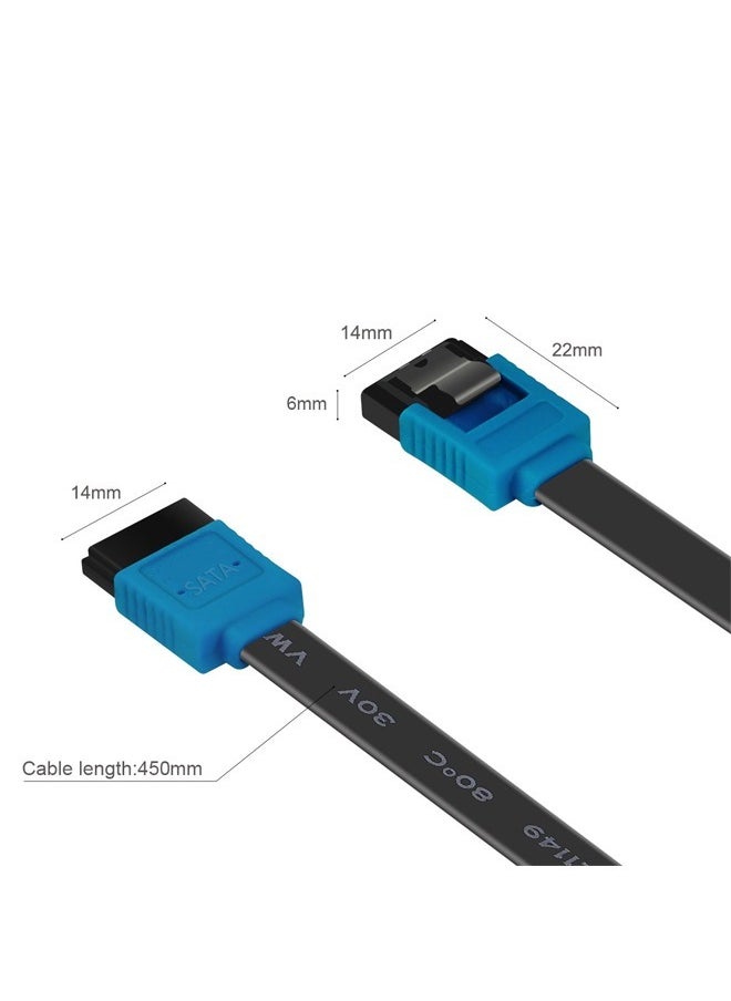 Taimi - 3 Pack SATA Cable III 6Gbps Straight HDD SDD Data Cable with Locking Latch 18 Inch Compatible for SATA HDD, SSD, CD Driver, CD Writer - Image 1