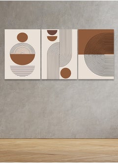 Marktna Decorative Wall Art Painting With a Bohemian Art Design 3 Pieces Size 120x60cm  - Image 1