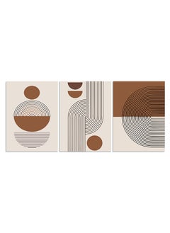 Marktna Decorative Wall Art Painting With a Bohemian Art Design 3 Pieces Size 120x60cm  - Image 2