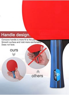 GROIC Ping Pong Paddles Set, High-Performance Table Tennis Sets with 1 Pair Premium Table Tennis Rackets, 3 PCs Ping Pong Balls and Storage Case Portable Ping Pong Set for Indoor& Outdoor Games  - Image 4