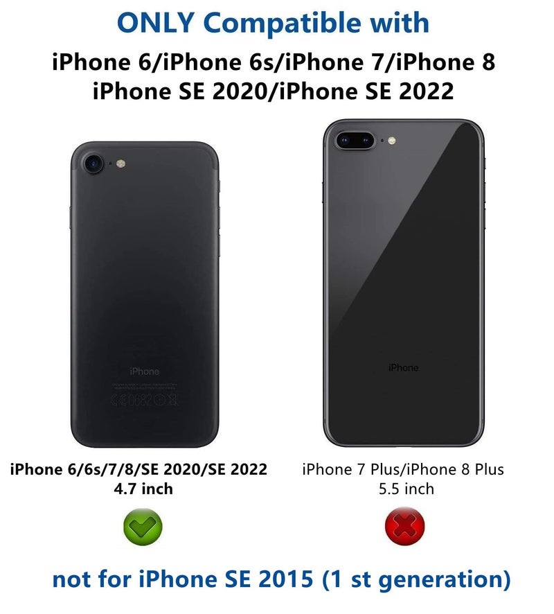 iCoverCase Compatible with iPhone SE(2022)/SE(2020)/7/8/6/6s Wallet Case with Card Slots Holder and Wrist Strap Premium PU Leather Kickstand Magnetic Clasp Shockproof Flip Cover Case (Khaki) - Image 2