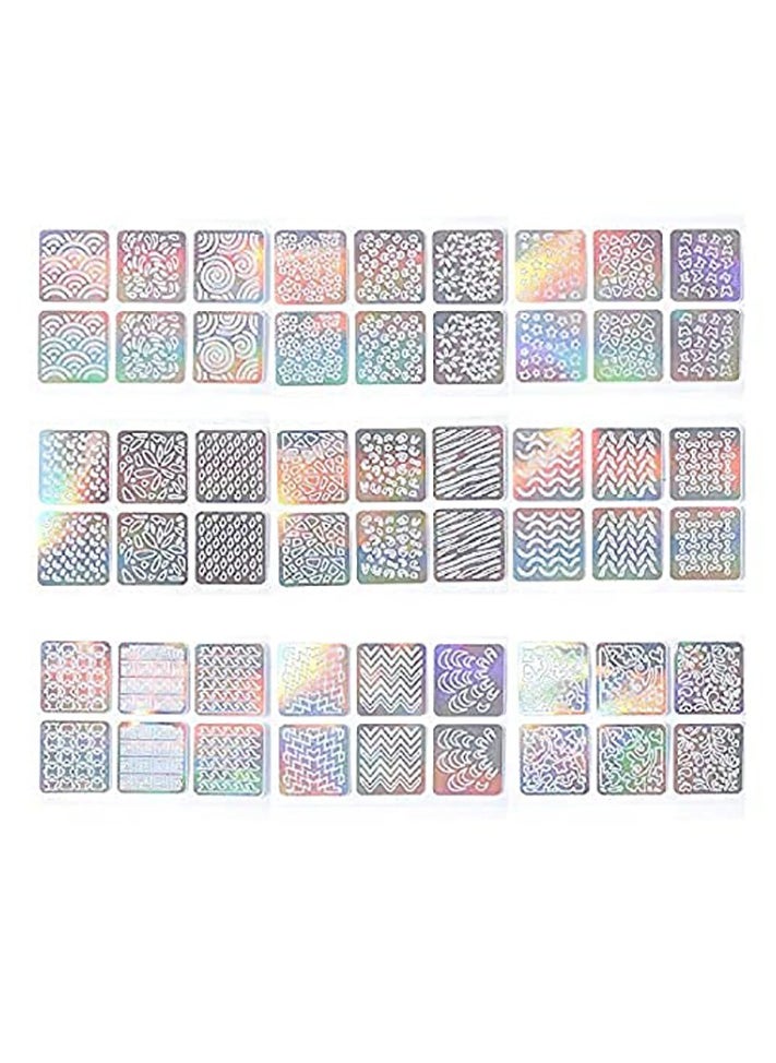SYOSI 24PCS Nail Art Decals Hollowed-Out Nail Art Decals and 3D Nail Art Decals Hollow Nail Paste Stickers Nail Vinyls Stencils Nails Sticke for Nail Art Design  - Image 5