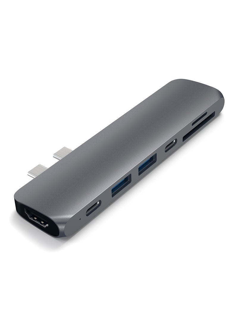 ساتي كاي محول وموزع من الألومنيوم لمنفذ USB Type-C برو مع منفذ HDMI بدقة 4K رمادي فلكي - Image 2