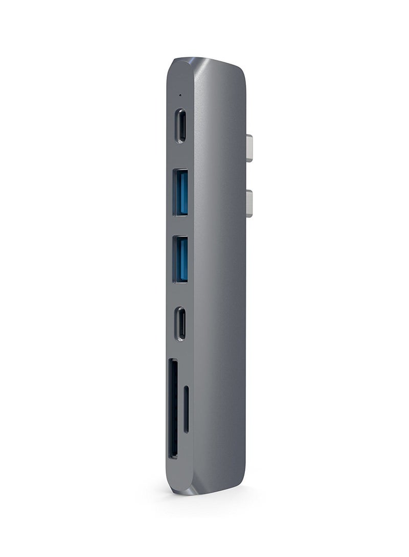 ساتي كاي محول وموزع من الألومنيوم لمنفذ USB Type-C برو مع منفذ HDMI بدقة 4K رمادي فلكي - Image 1