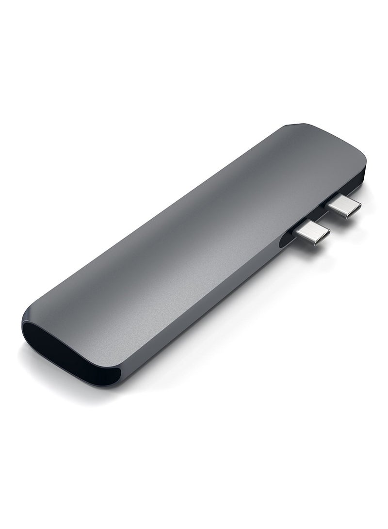 ساتي كاي محول وموزع من الألومنيوم لمنفذ USB Type-C برو مع منفذ HDMI بدقة 4K رمادي فلكي - Image 3