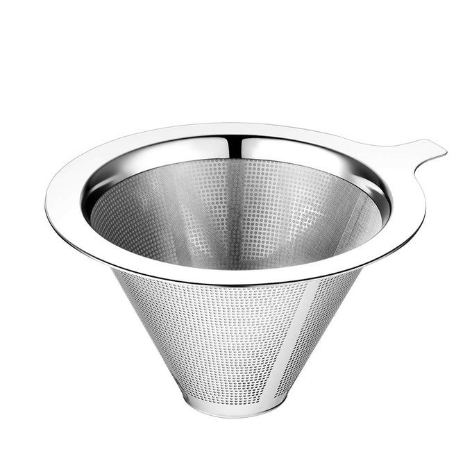 UPGRADED POUR OVER COFFEE FILTER COFFEE DRIPPER PAPERLESS MESS STAINLESS STEEL COFFEE FILTER MAKER ONE TO TWO CUP COFFEE EASY TO USE AND CLEAN 12CUPS