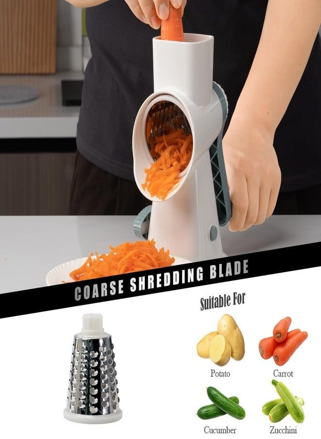 Badelite Cheese Grater Vegetable Cheese Shredder Slicer Grater for Kitchen 3 Changeable Blades for Cheese Potato Zucchini Nuts Chocolate - Image 3