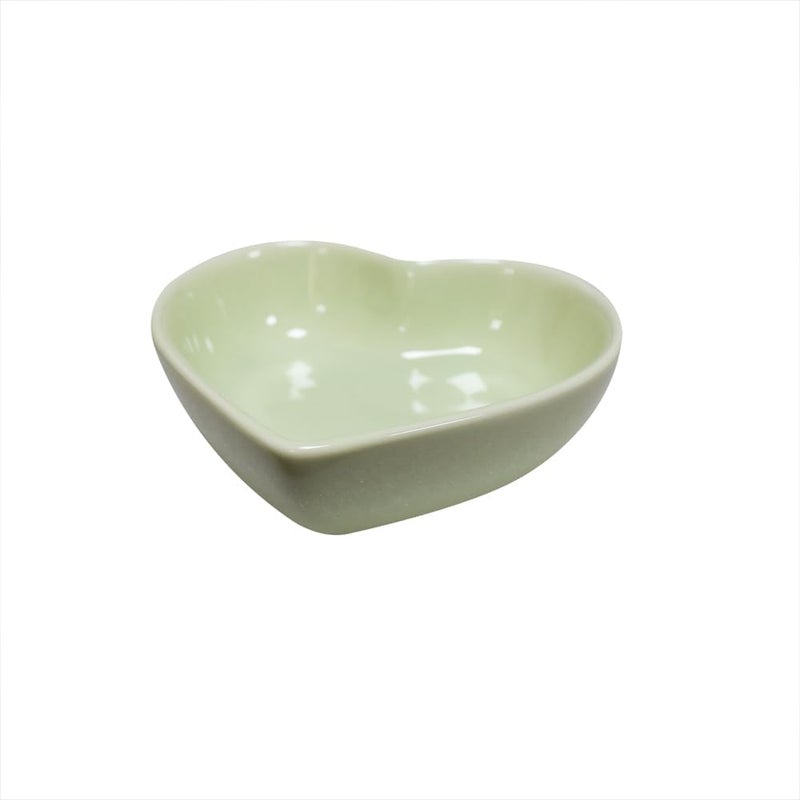 Yuauy 6 pcs Light Green Heart Shaped Porcelain Soy Sauce Dish 165 oz Ceramic Dip Dipping Bowls for Dinner Baking BBQ and Cooking - Image 4
