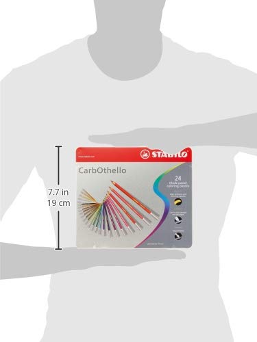 STABILO علبة معدنية من 24 لون من STABILO CarbOthello - قلم تلوين بالطباشير والباستيل - Image 3