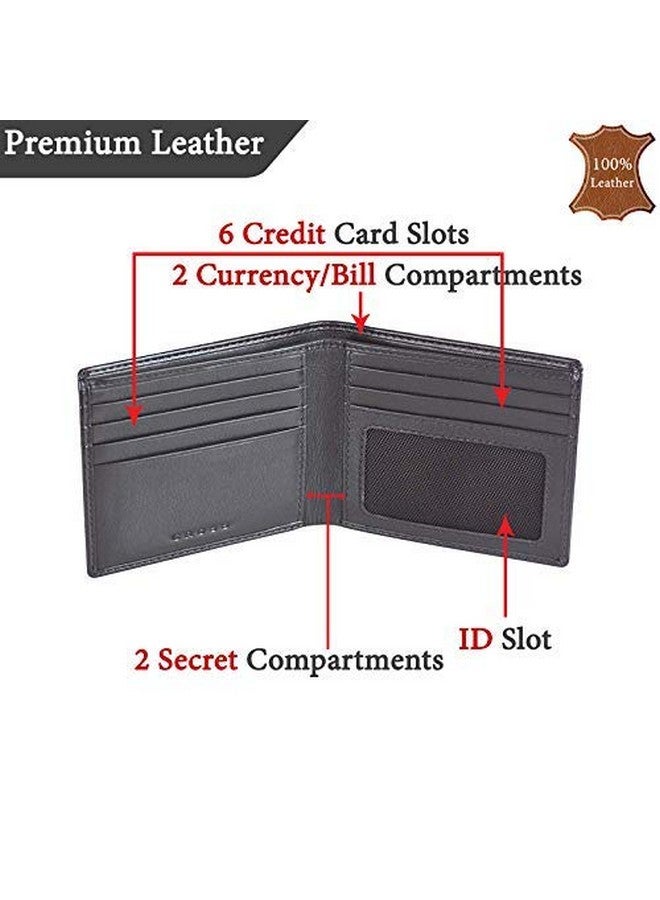 Cross محفظة كروس للرجال جلد أصلي | محفظة رفيعة أنيقة للرجال بيفولد جلد حقيقي مع 6 فتحات لحامل البطاقات - بني بلّوط - Image 2