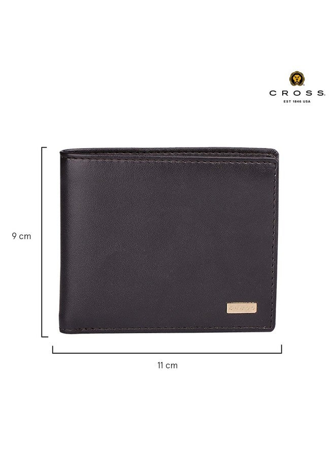 Cross محفظة كروس للرجال جلد أصلي | محفظة رفيعة أنيقة للرجال بيفولد جلد حقيقي مع 6 فتحات لحامل البطاقات - بني بلّوط - Image 4