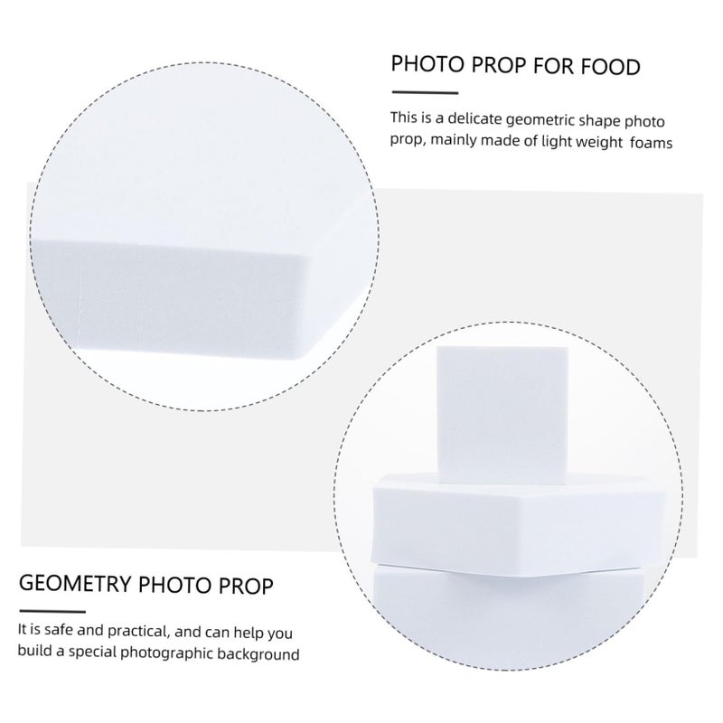 1 Pcs Geometric Photo Props Cube White For Jewelry Cosmetic Photography Background Decor - Image 3