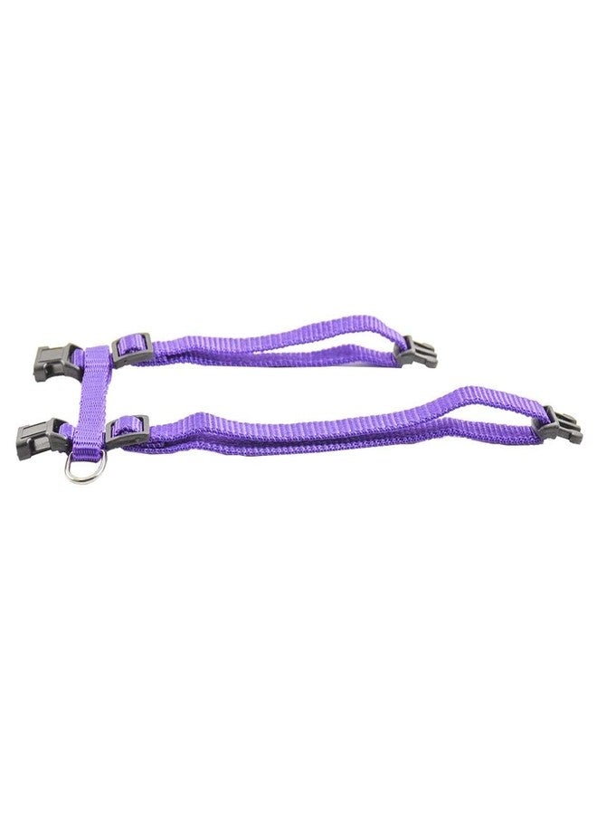 Pups&Pets Nylon Harness Leash Set for Cat Rabbit Kitten and Small Pet Nylon Harness Strap Collar | Cat Training Leash Lead (Purple, Plain) - Image 5