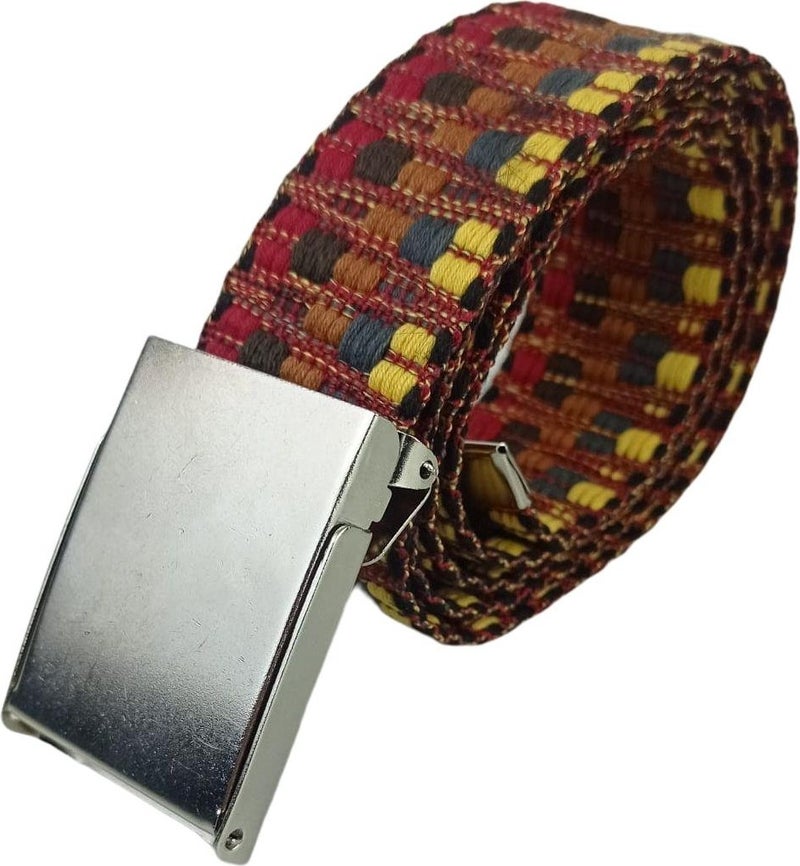 Başkent Çanta Başkent Bag Braided Cloth Belt with Metal Buckle Colorful 8683255012169 - Image 1