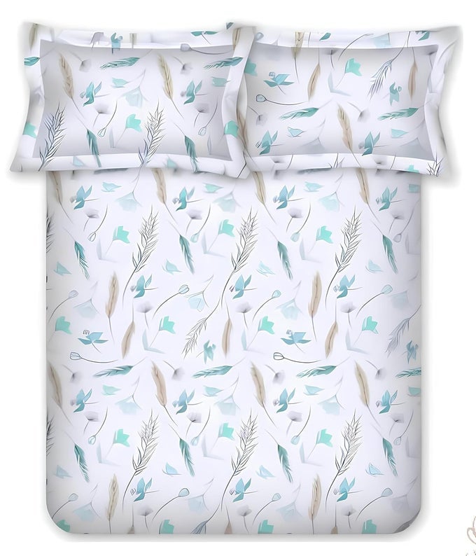 KING SIZE COTTON BEDSHEET 180 THREAD COUNT SOFT BREATHABLE KING SIZE 274CM X 274CM WITH 2 PILLOW COVERS VIN04