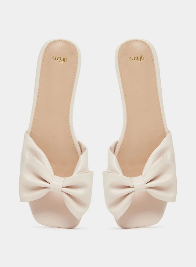 Styli Styli Ribbon Accent Flat Sandals