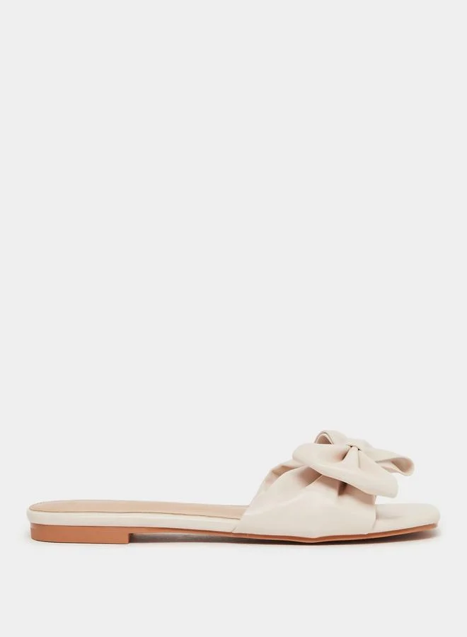 ستايلي Styli Ribbon Accent Flat Sandals