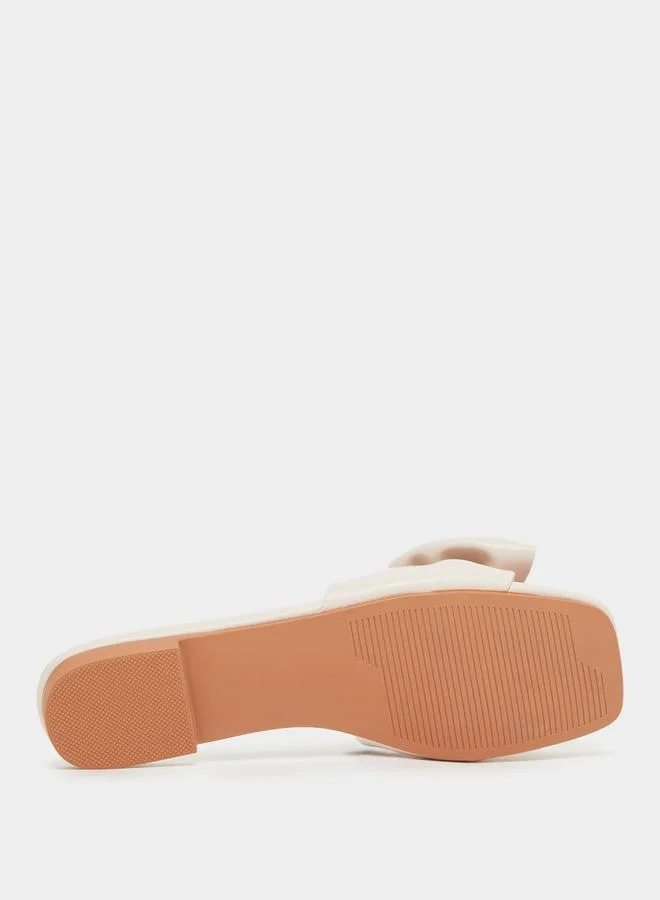 Styli Styli Ribbon Accent Flat Sandals