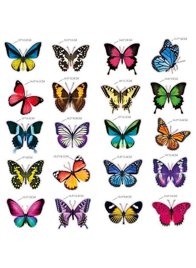 Large Size Butterfly Window Clings Anticollision Window Clings Decals To Prevent Bird Strikes On Window Glass Non Adhesive Vinyl Cling Butterfly Stickers(40 Pieces)
