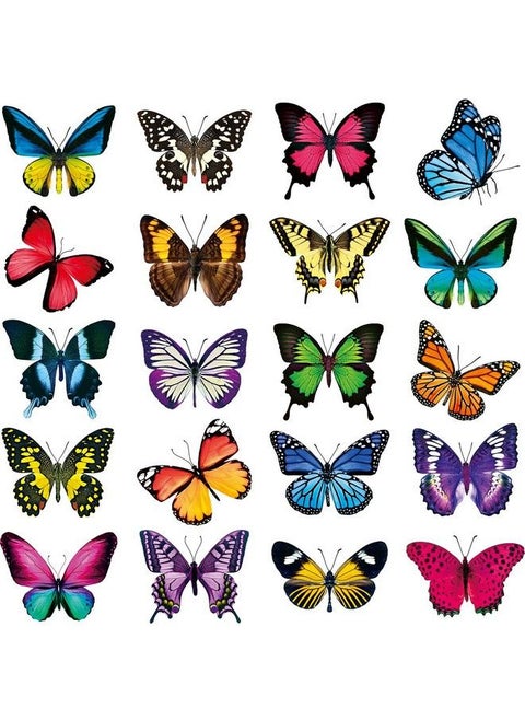 Large Size Butterfly Window Clings Anticollision Window Clings Decals To Prevent Bird Strikes On Window Glass Non Adhesive Vinyl Cling Butterfly Stickers(40 Pieces)