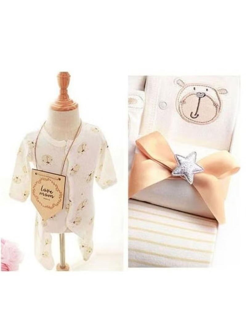 WALALLA Newborn Gift Set for Baby Boy Girl Infant Gift Set Baby Gifts Premium Cotton Baby Clothes Accessories Set Fits Newborn to 3 Months Bear - Image 2