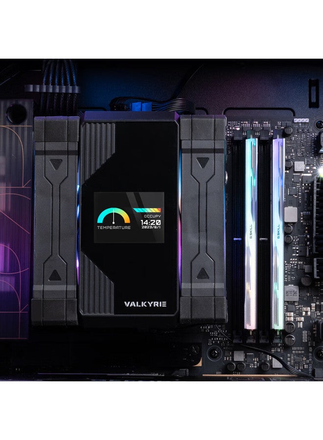 Valkyrie Ml125 Black Vk Cpu Air Cooler, Anti-gravity 6 Heat Pipes Pure Copper Base, 2.0-inch Ips Lcd Screen, Compatible With Lga1700 Am5 - Image 5