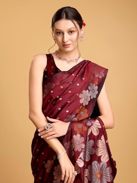 C J Enterprise Women's Banarasi Saree Pure Kanjivaram Silk Saree Soft Design Wear Pattu Sarees Latest Cotton With Blouse Piece for Wedding sadi new ladies 2026 - Image 5