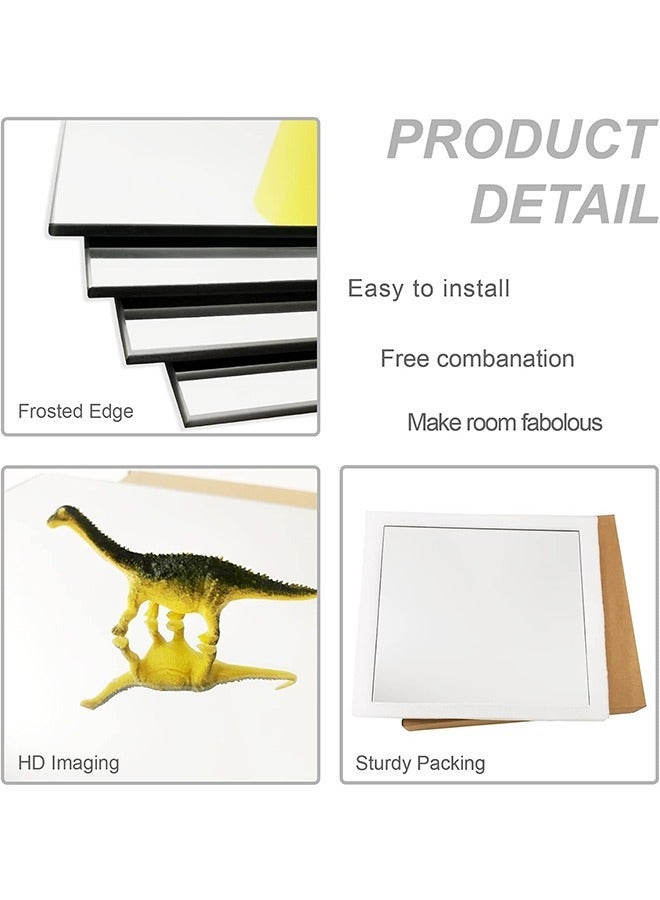 HOMESTAR مرآة كاملة الطول بلاط جدار الجسم مثبتة 8 قطع 30 × سم مرايا مكياج طويلة لغرفة النوم، صالة الألعاب الرياضية المنزلية، الباب (زجاج - بدون إطار 8 قطع) - Image 5