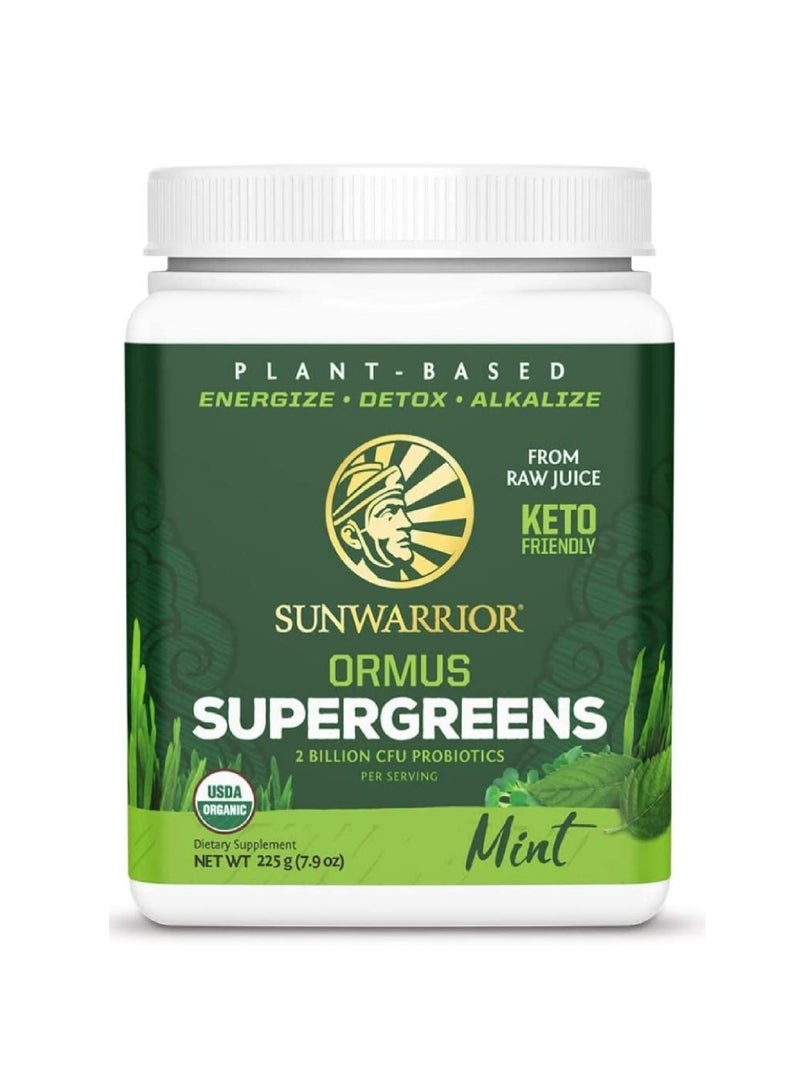 Sunwarrior Ormus Supergreens Keto Friendly Mint 225g
