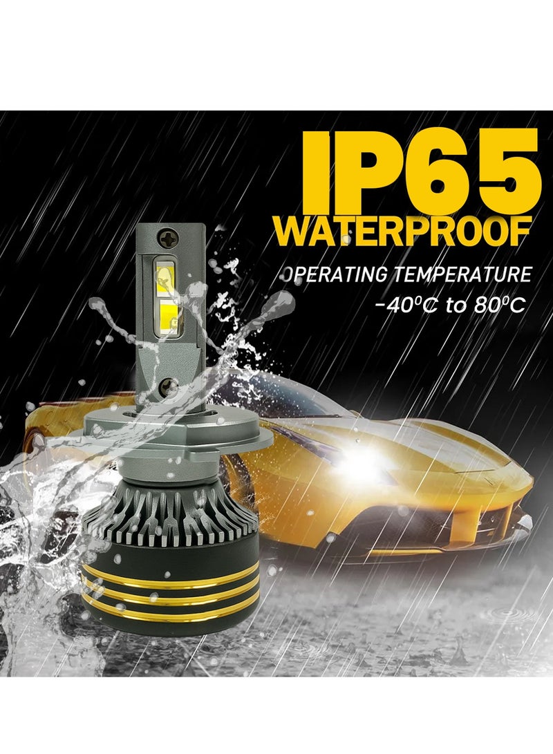 SPIDER M8 Pro Silver LED Headlight Bulbs H4 130W 30000LM 6500K Super Bright Conversion Kit – IP65 Waterproof, Aviation Aluminum Cooling, 12V-24V, >30000H Lifespan, Focused Beam, No Dark Spots, Easy Plug & Play for Cars, SUVs, Motorcycles, ATVs - Image 2