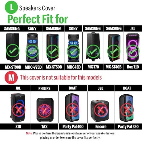 Autofact Premium Speaker Cover for JBL Party Box 710 Lightweight Grey Fabric with Dustproof & Scratch-Resistant, Durable & Easy to Carry (Large Size Speaker Only) - Image 2