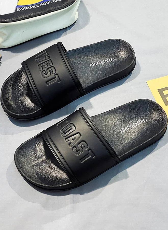 Take Two Men Black West Coast Slide Flip-Flops