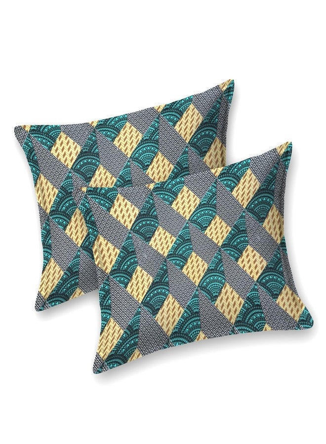 Bella Casa Double Bedsheet Set Cotton King Size with 2 Pillow Covers Geometric Desige Multi Colour - Stella Collection - Image 3