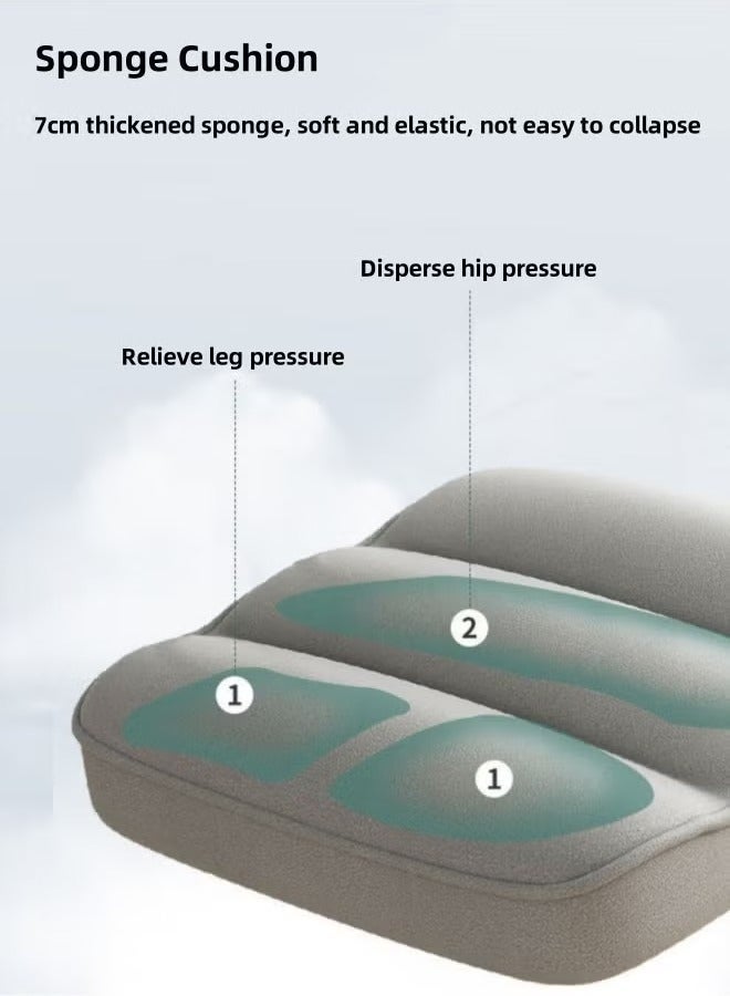 والالا كرسي مكياج قابل للتعديل، كرسي دوار قابل للرفع، كرسي مسند ظهر غرفة النوم بمقعد إسفنجي، كرسي طاولة زينة يدور 360 درجة، كرسي طاولة زينة صغير مناسب لغرفة المسحوق وغرفة المعيشة وغرفة النوم، بيج - Image 5