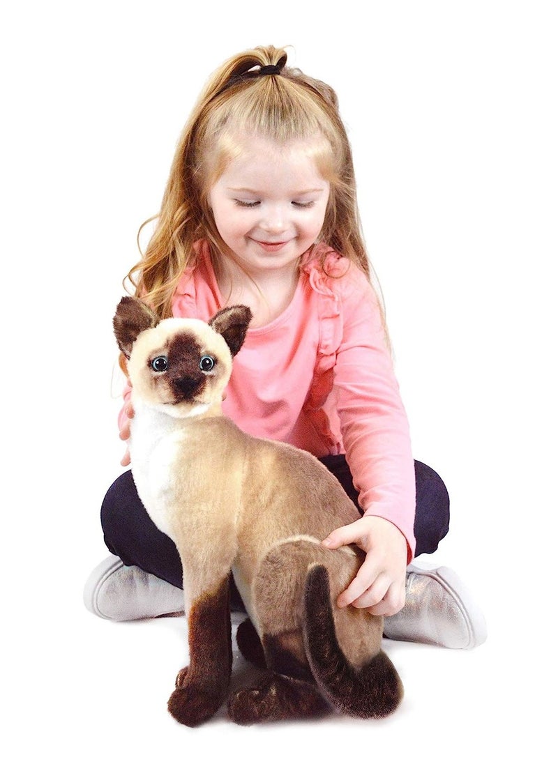 VIAHART Stefan the Siamese Cat Soft Plush Toy for Kids | Huggable Stuffed Animals | Fluffy Toys for Baby, Children, Toddler | Polyester Fabric | Polypropelene Filling | Recommended Age 3+