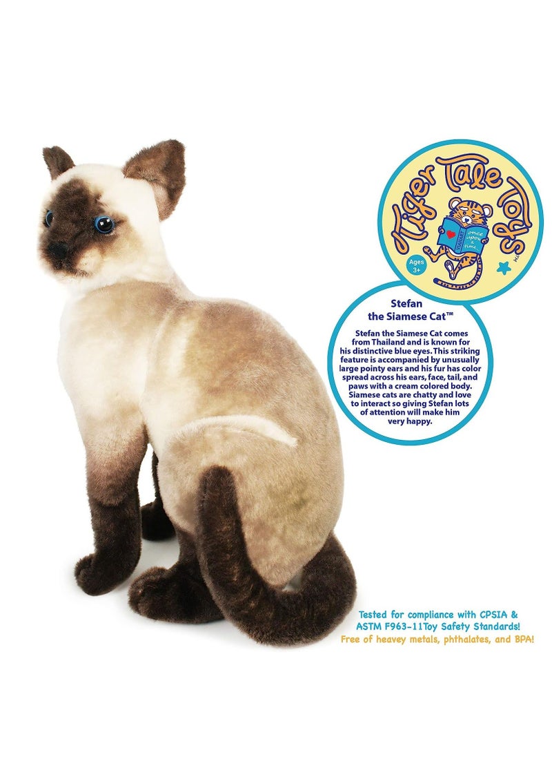 VIAHART Stefan the Siamese Cat Soft Plush Toy for Kids | Huggable Stuffed Animals | Fluffy Toys for Baby, Children, Toddler | Polyester Fabric | Polypropelene Filling | Recommended Age 3+