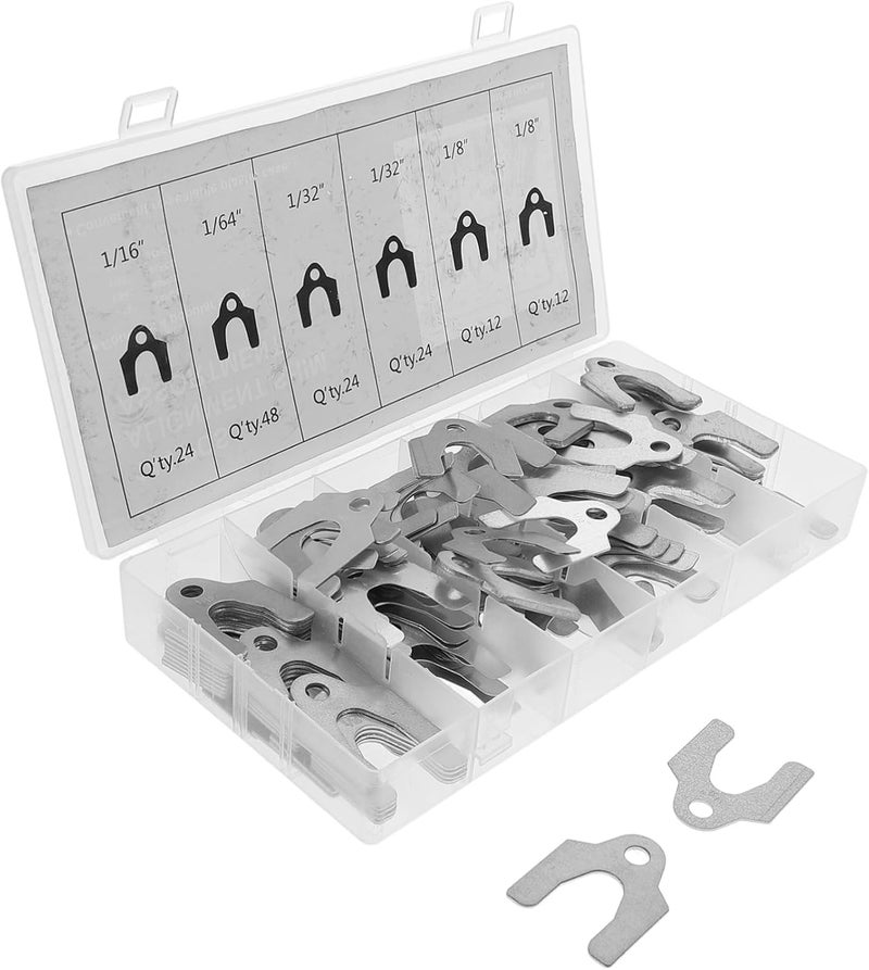 DECHOUS 144Pcs Car Alignment Shims Assortment Durable Body Shims for Adjusting Caster and Toe Easy Installation and Reusable Auto Body Alignment - Image 1