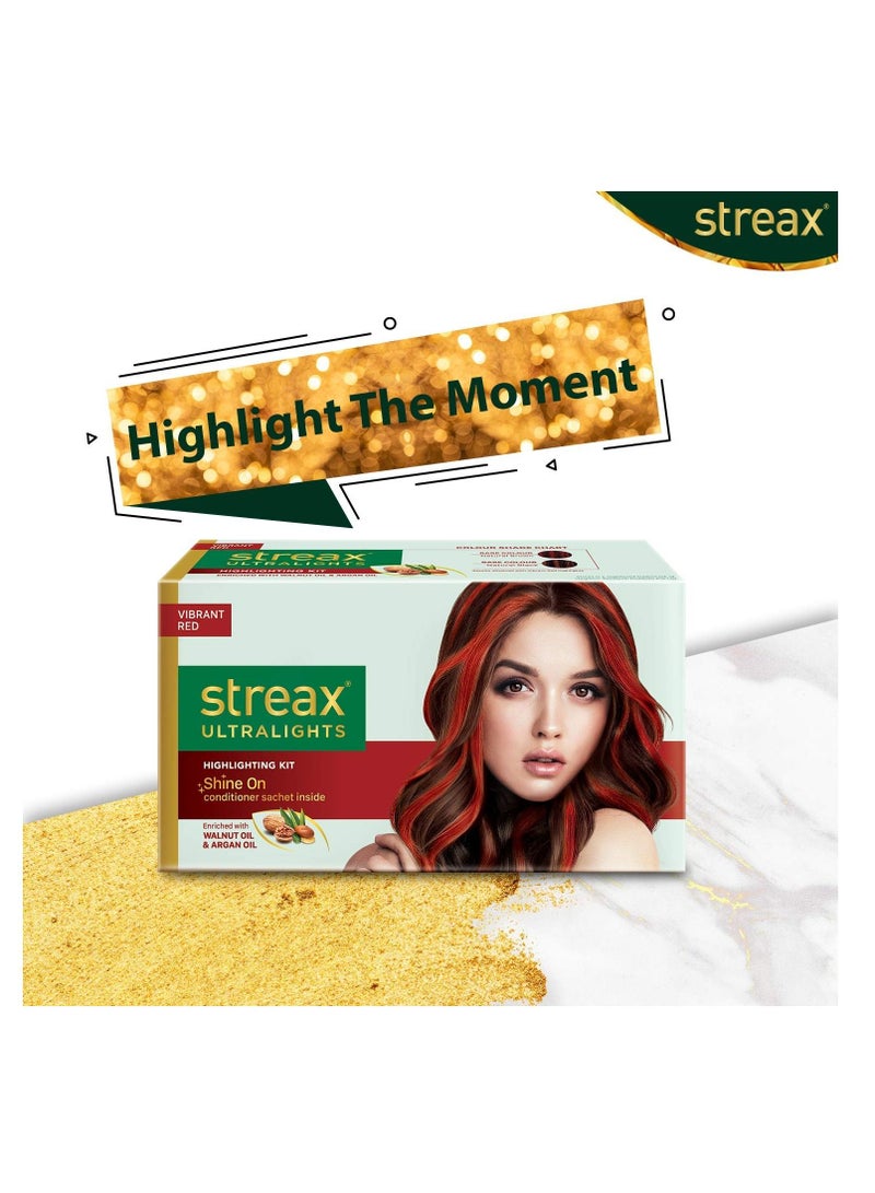 Streax Contains Walnut Argan Oil Shine On Conditioner Longer Lasting Highlights For Unisex 120ml Vibrant Red - Image 2